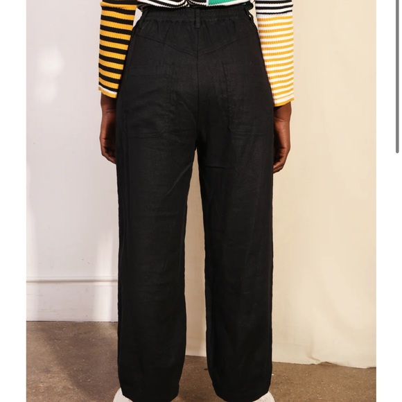 L.F. Markey Fergus Trouser // navy blue // 100% linen - Picture 2 of 8